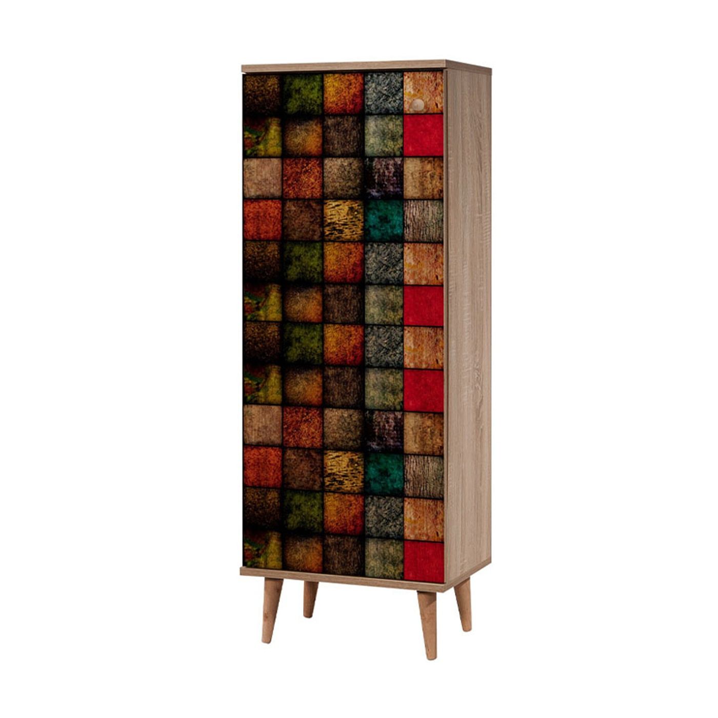 Шкаф за обувки Soho TopMebel от меламин в цвят сонома 50x38x135cm - 4