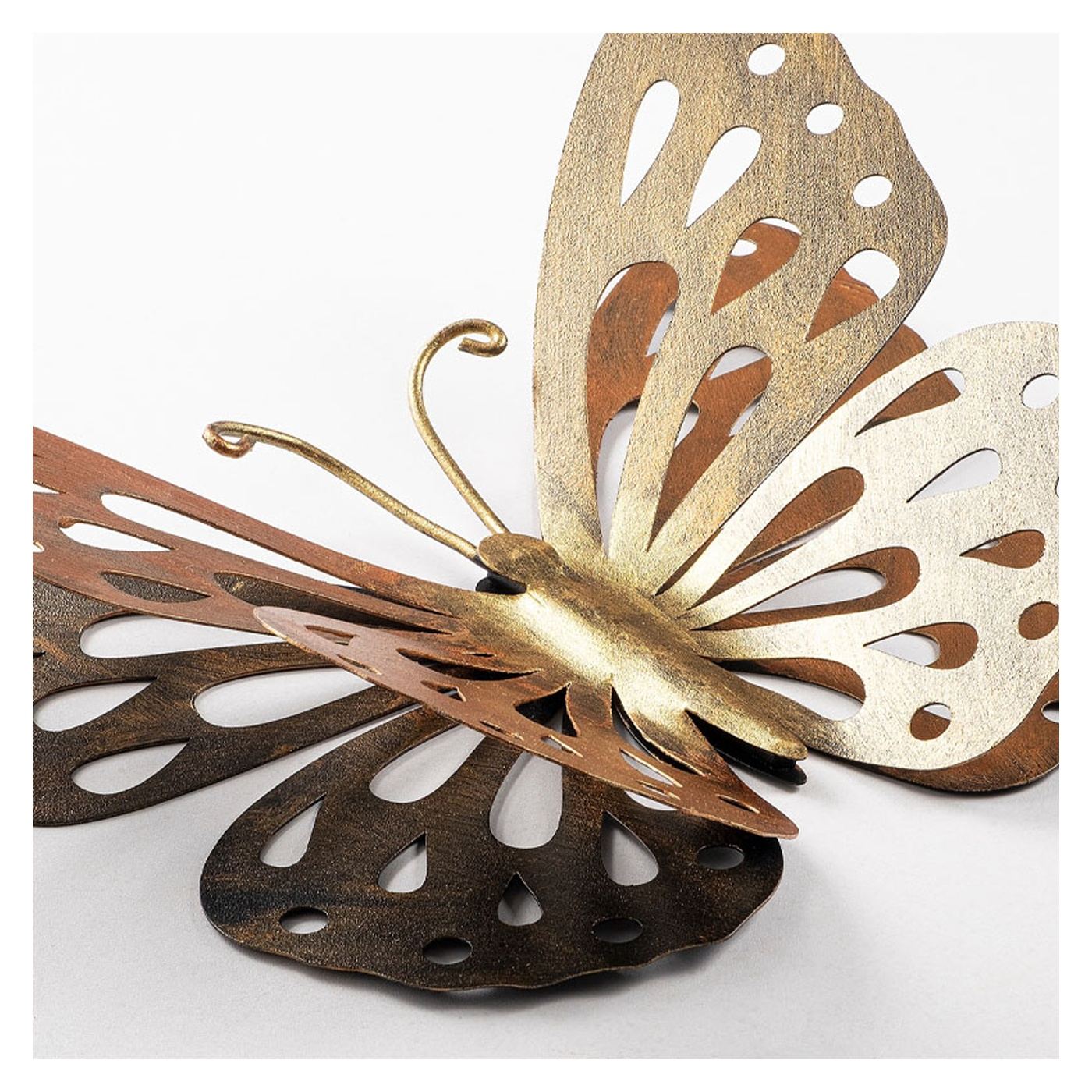 Метална стенна декорация Butterfly TopMebel в златист цвят 29x32cm - 3