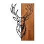Дървена - метална стенна декорация Deer TopMebel в орех - черен цвят 36x3x58cm thumbnail 1