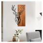 Дървена - метална стенна декорация Deer TopMebel в орех - черен цвят 36x3x58cm thumbnail 2