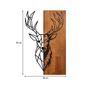 Дървена - метална стенна декорация Deer TopMebel в орех - черен цвят 36x3x58cm thumbnail 4