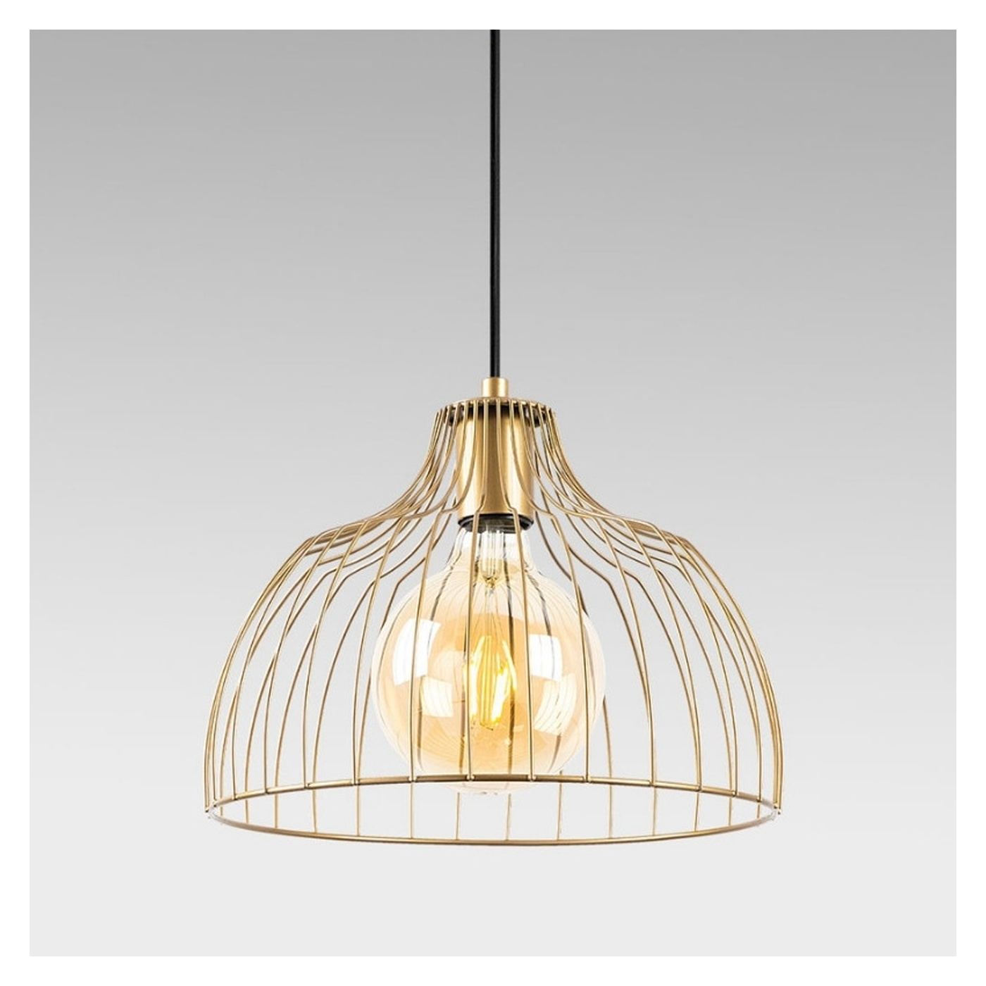 Таванна лампа Treiso TopMebel E27 метална в златист цвят Ø28x126cm - 4