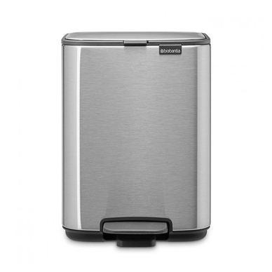 Brabantia Bo Pedal Bin 1010141, 4 L, Soft-Close, Non-Skid Base, Fingerprint-Proof, Stainless Steel/Matte