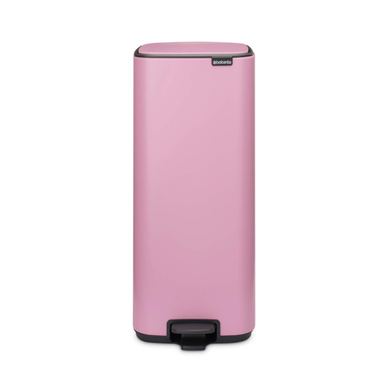 Coș de gunoi Brabantia Bo Pedal 1010447, 30 L, închidere ușoară, bază antiderapantă, roz