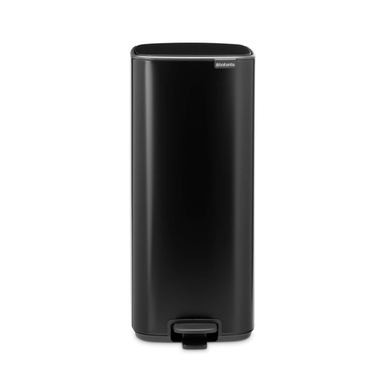 Coș de gunoi Brabantia Bo Pedal 1010139, 30 L, închidere ușoară, bază antiderapantă, negru