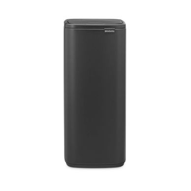 Coș de gunoi Brabantia Bo Touch 1010135, 30 L, Deschidere lină și silențioasă, Deschidere largă, Acoperire minerală, Gri închis