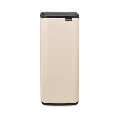 Coș de gunoi Brabantia Bo Touch 1010125, 30 L, Deschidere lină și silențioasă, Gaură mare, Bej