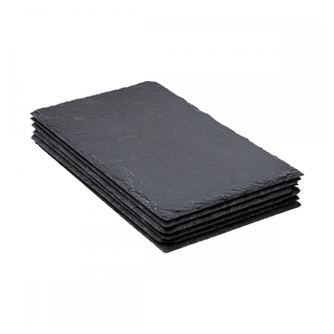 Set 6 platouri servire Kai, ardezie, 18 x 30 cm