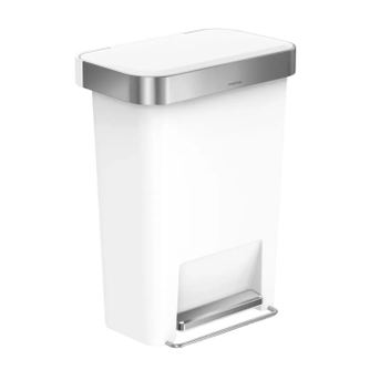 Kanta za smeće s pedalom, Simplehuman, 45 litara, bijela