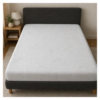 Husa potectoare impermeabila matlasata pentru saltea – 180×200+25 cm, antibacteriana, alba