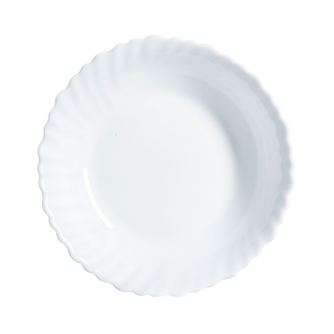 Farfurie adanca LUMINARC Feston, 23cm, alb, sticla opal