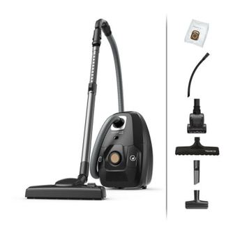 Aspirator cu sac Rowenta Green Force Effitech Total Clean RO6189EA, 400W, 3 niveluri de filtrare, lungime cablu 8.4m, recipient