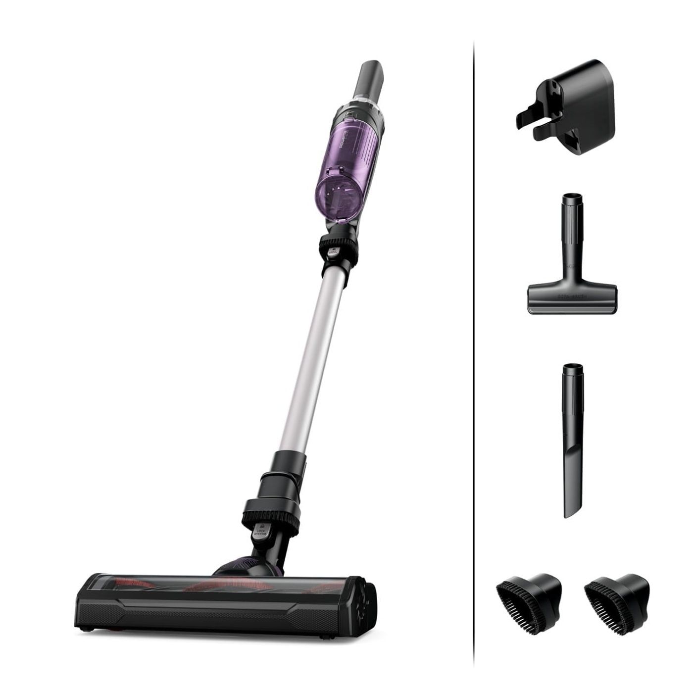 Aspirator vertical Rowenta X-Nano RH1129WO, 0.5l, 16.8V, Autonomie maxima 40 min, Negru-Mov