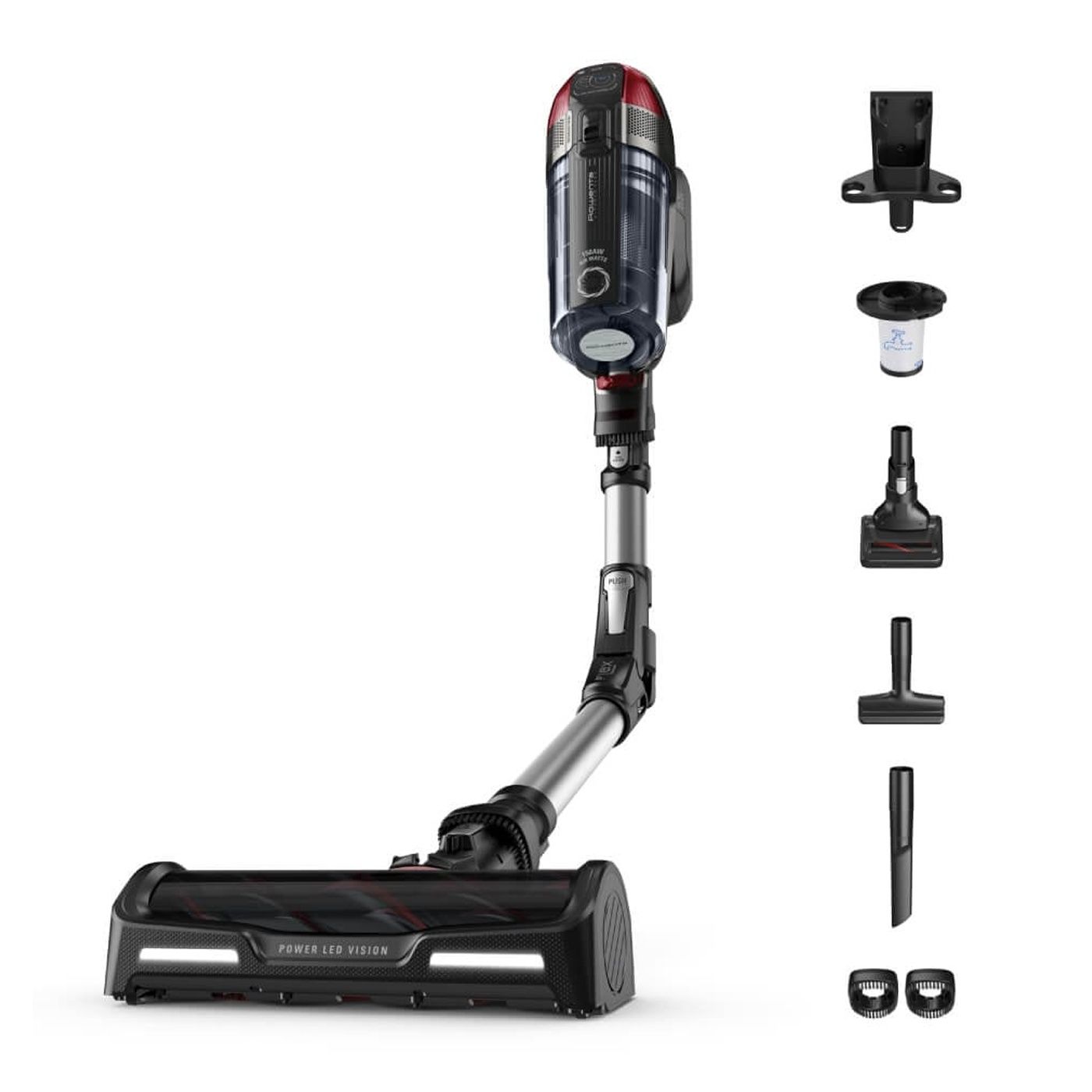 Aspirator vertical Rowenta X-Force Flex 12.60 RH98A7WO, 320W, 25.2V, capacitate praf 0.9L, autonomie 45 minute, perie animal tur