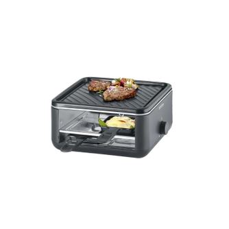 Grill i raclette ploča Severin Black Line Lite Mini, 600 W, za 4 osobe, crna