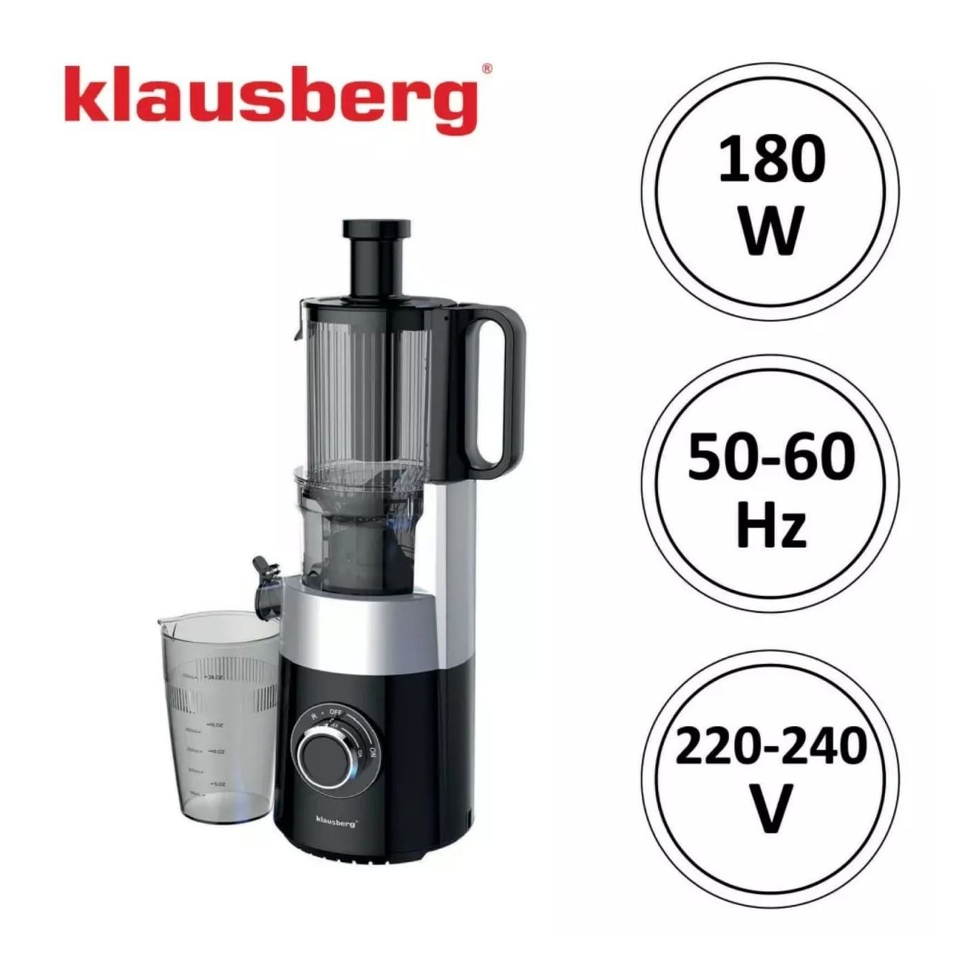 Vertikální odšťavňovač Klausberg KB7871, černý - 3
