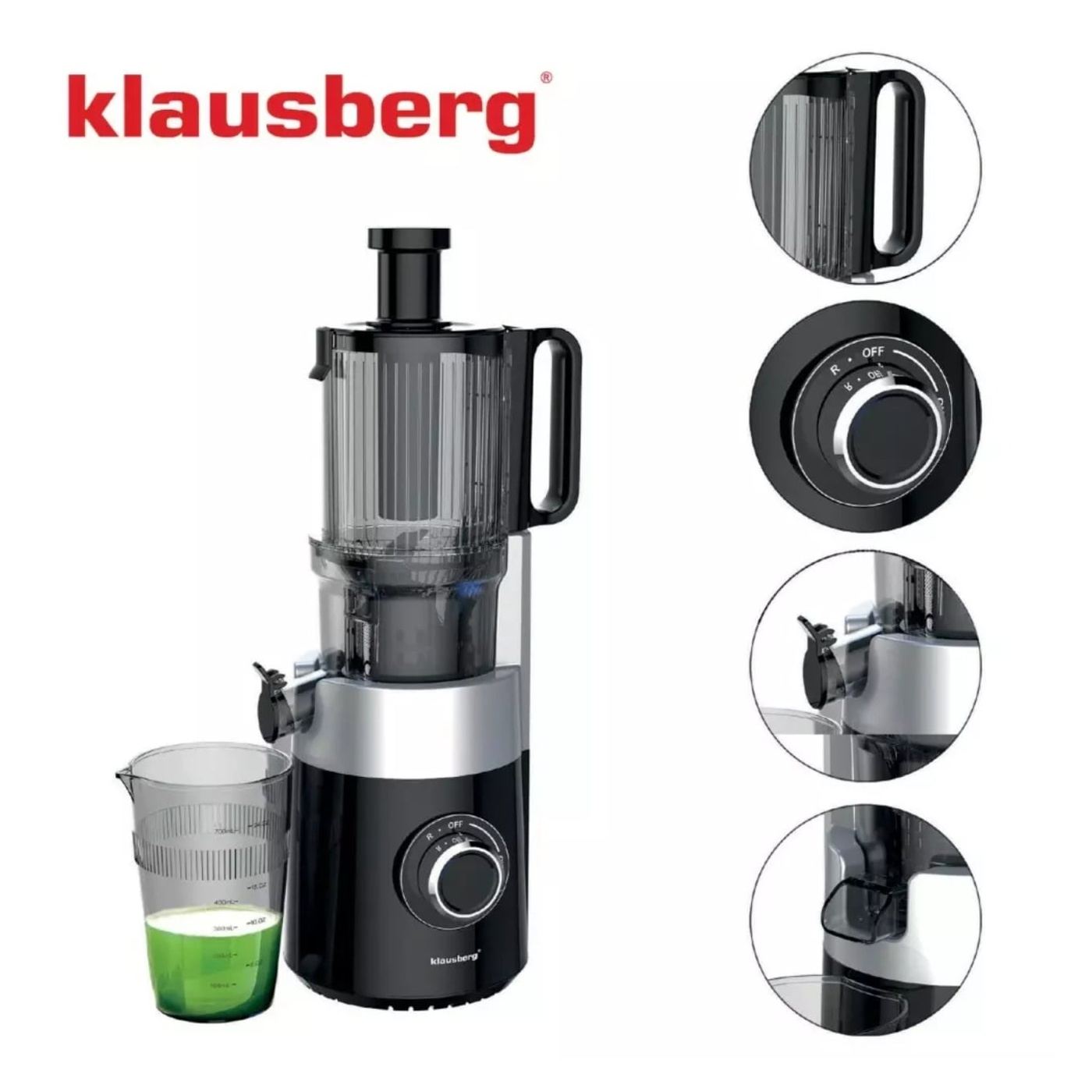 Vertikální odšťavňovač Klausberg KB7871, černý - 5