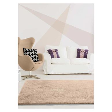 ATTICGO Covor lavabil shaggy neted bej ALPACA LISO, 140x200 cm