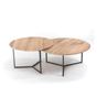 Ξύλινο τραπεζάκι σαλονιού Loft Light Air Μέγεθος M Ø60x37 cm Χρώμα Καφέ thumbnail 3