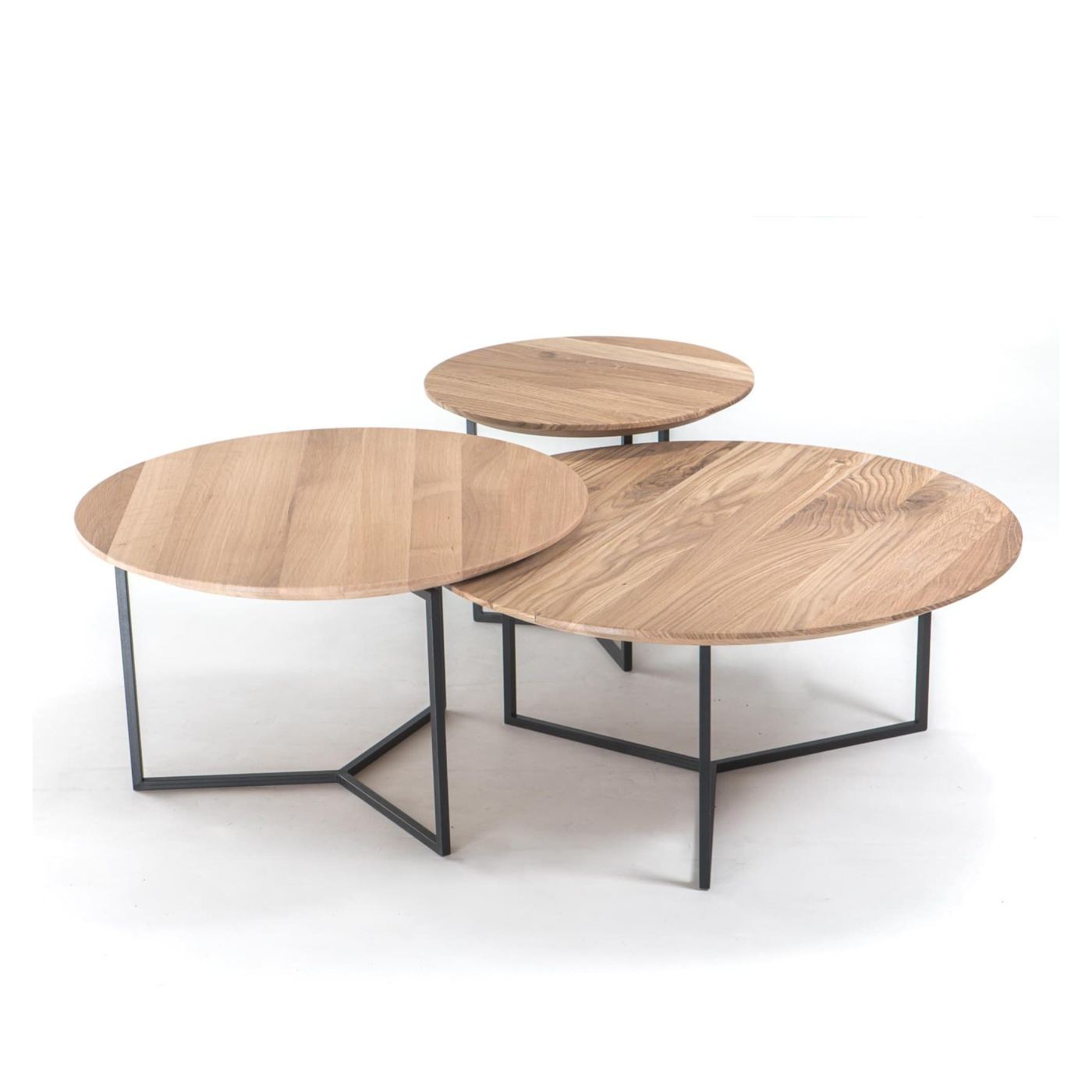 Ξύλινο τραπεζάκι σαλονιού Loft Light Air Μέγεθος M Ø60x37 cm Χρώμα Καφέ - 4