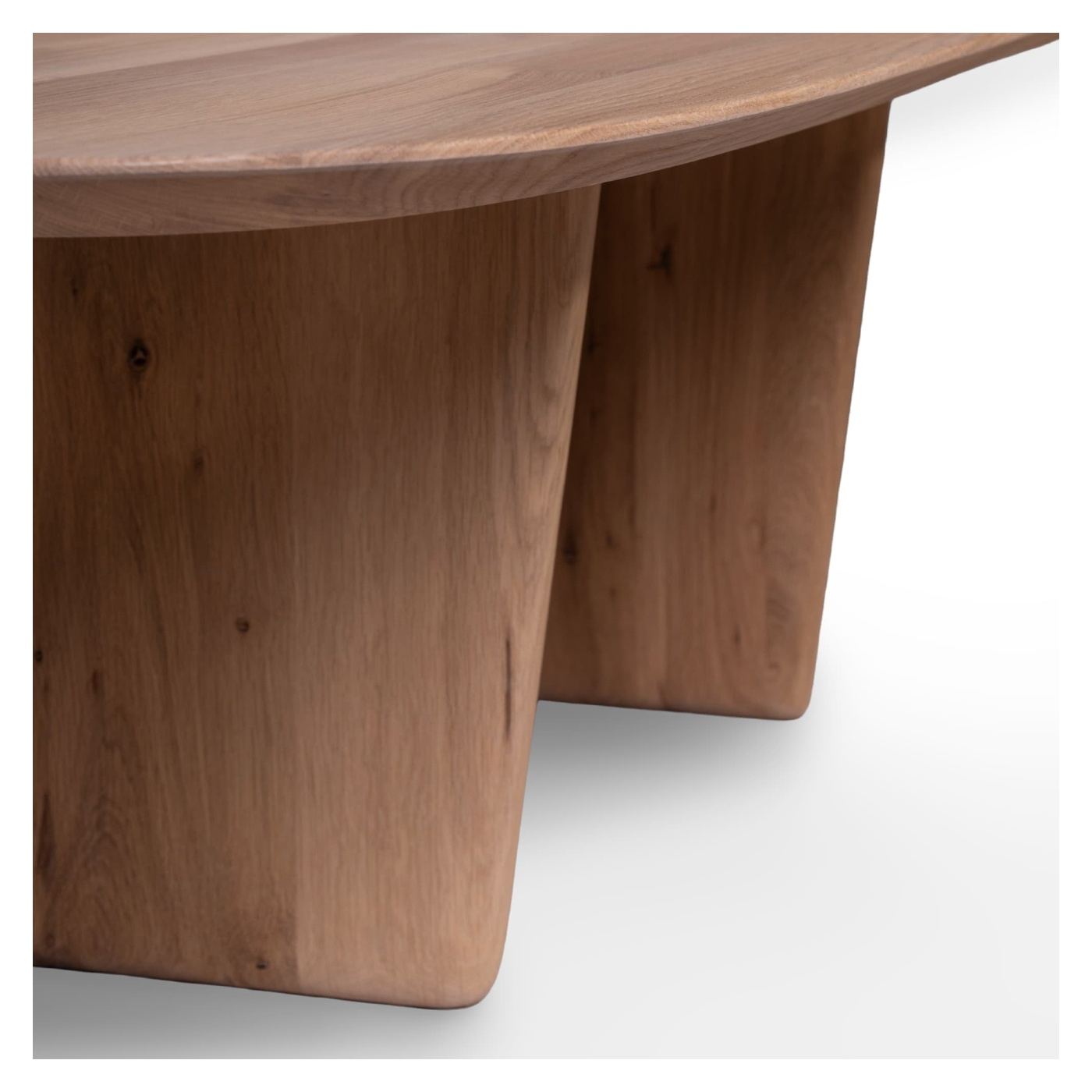 Σαλόνι τραπεζι από μασίφ ξύλο δρυός Latte 120x60x37 cm Χρώμα Καφέ - 4