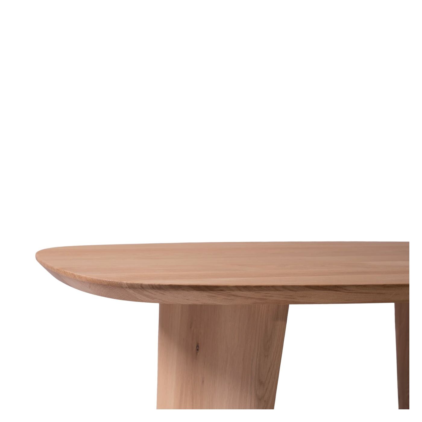 Σαλόνι τραπεζι από μασίφ ξύλο δρυός Latte 120x60x37 cm Χρώμα Καφέ - 5