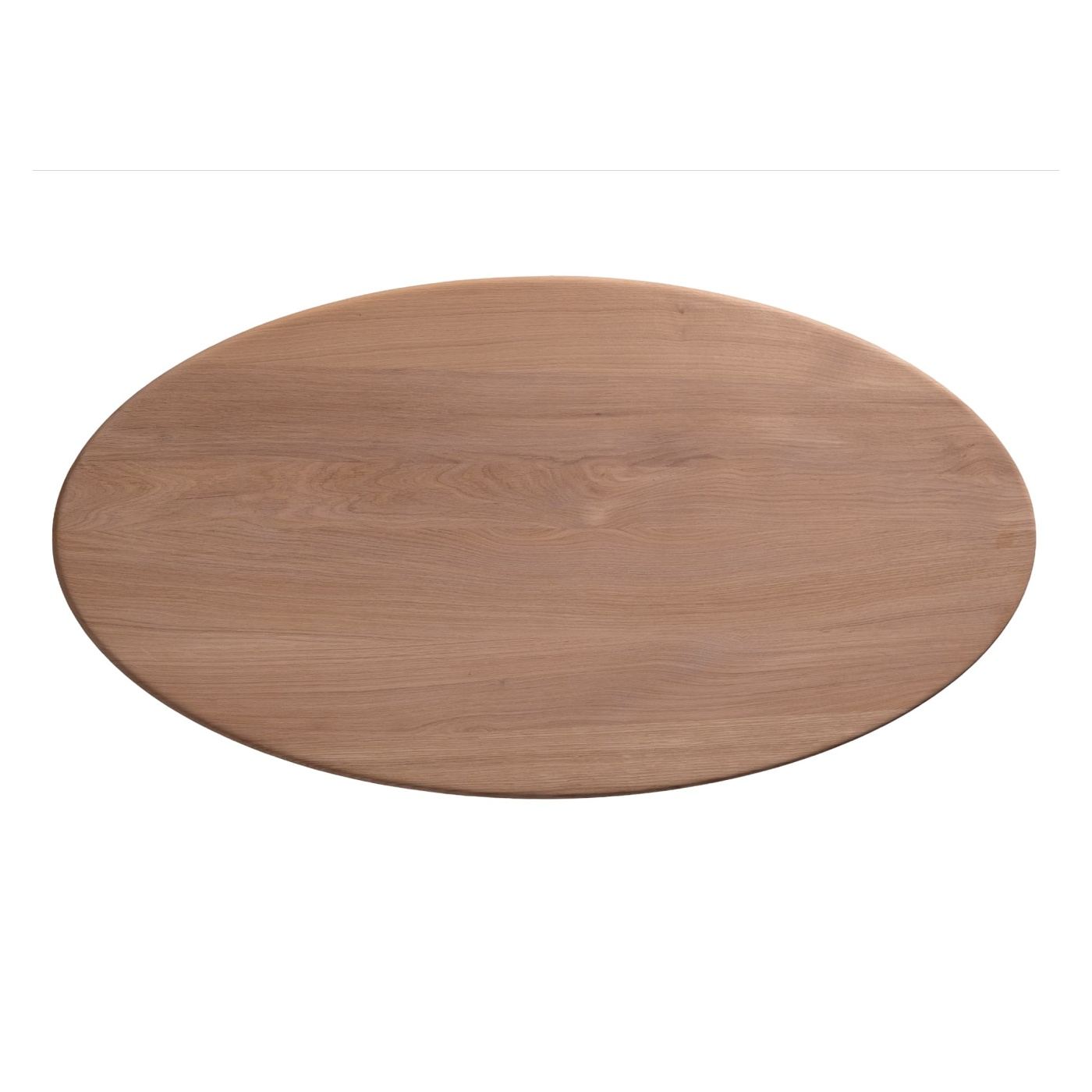 Σαλόνι τραπεζι από μασίφ ξύλο δρυός Freddo 100x60x37 cm Χρώμα Φυσικό - 5