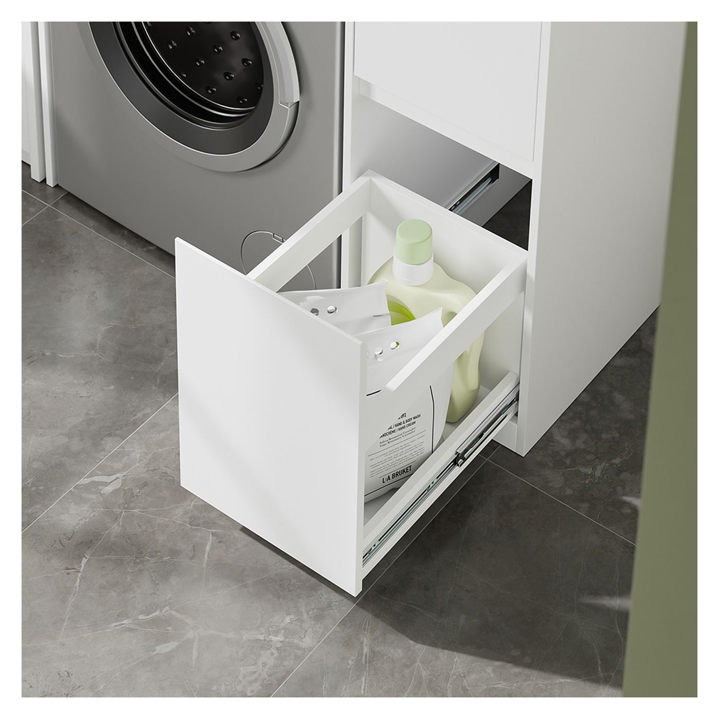 SoBuy Λευκή συρταριέρα με δύο συρτάρια 100×60×95 cm BZR223-WN - 14