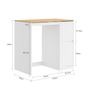 SoBuy Λευκή συρταριέρα με δύο συρτάρια 100×60×95 cm BZR223-WN thumbnail 3