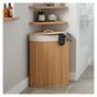 Coș de rufe din bambus, formă triunghiulară, cu capac – Excellent Houseware, 35×35×60 cm thumbnail 1