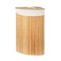 Coș de rufe din bambus, formă triunghiulară, cu capac – Excellent Houseware, 35×35×60 cm thumbnail 2