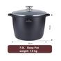 Λεβέτας με καπάκι Swiss Haus-Basle, αλουμίνιο, 24x18 εκ., 7 L, μαύρος thumbnail 2
