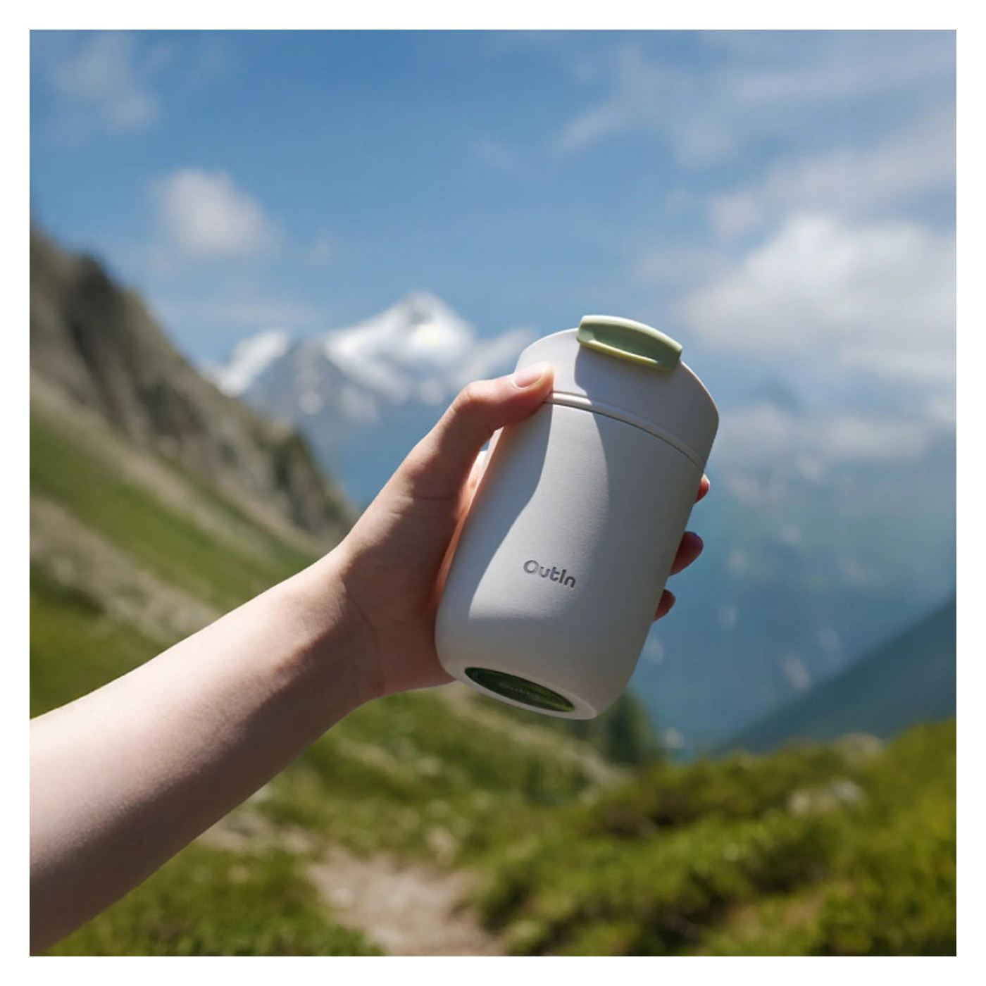 Outin Travel Tumbler, 350ml, Ζεστό 6h, Κρύο 12h, Άμμος - 2