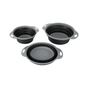 Σετ 3 διηθητήρες αναδιπλούμενοι Swiss Haus-Bakeware, πολυπροπυλένιο, 29,5x24x8,5 εκ., γκρι thumbnail 1