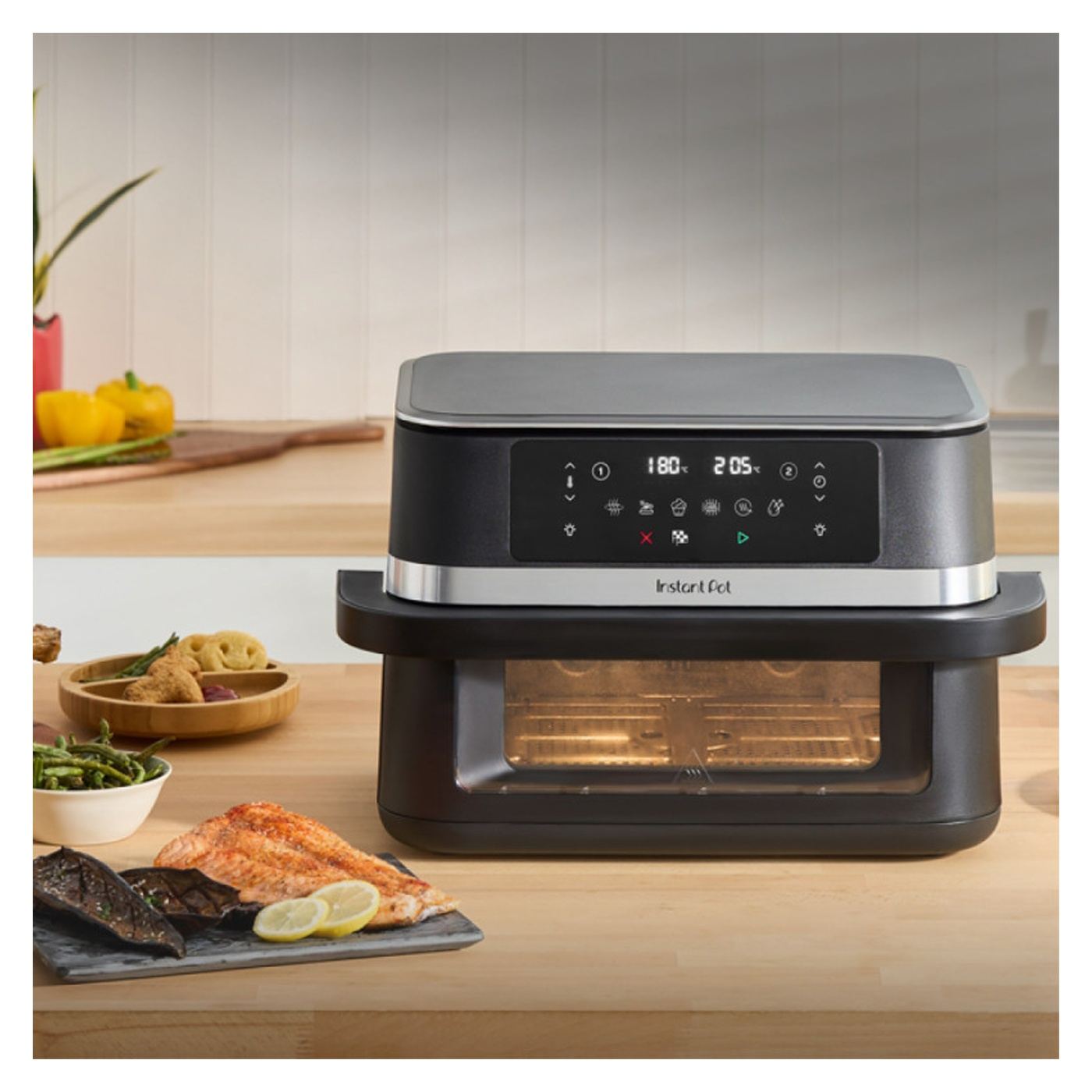 Φριτέζα Αέρος Dual Air Fryer 8-in-1 Instant Pot Vortex VersaZone XL ClearCook 140-3025-01-EU, 2800W, 12L, 205°C, EvenCrisp, Μαύρ - 14