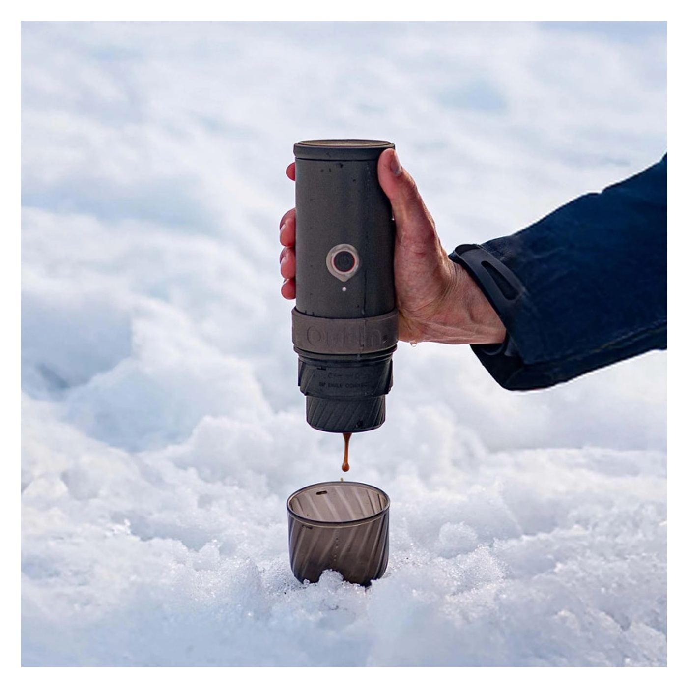 Φορητή μηχανή εσπρέσο Outin Mino SG, 22 bar, 9000 mAh, 70 ml, Έκχυση στους 93.3°C, Αλεσμένος + κάψουλες Nespresso, USB-C, Γκρι - 5