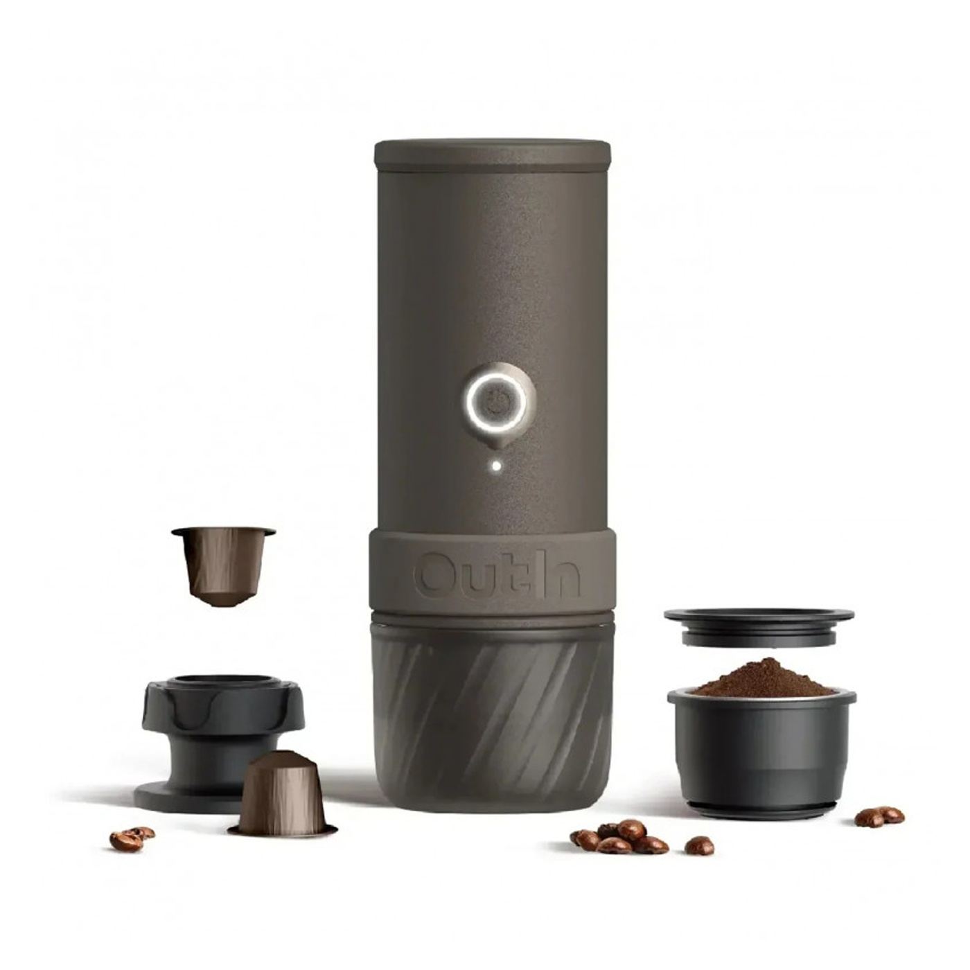 Φορητή μηχανή εσπρέσο Outin Mino SG, 22 bar, 9000 mAh, 70 ml, Έκχυση στους 93.3°C, Αλεσμένος + κάψουλες Nespresso, USB-C, Γκρι - 10