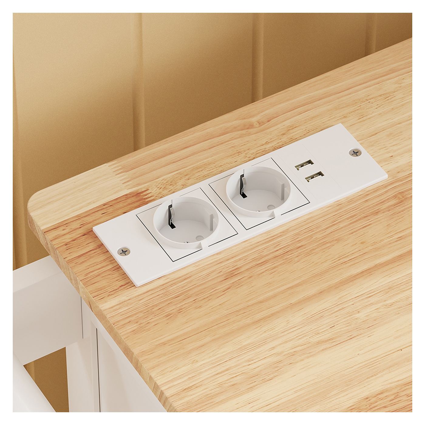 SoBuy Λευκό Κουζινικό Τρόλεϊ με Συρτάρι και USB 75x37x87 cm FKW45-E-WN - 12
