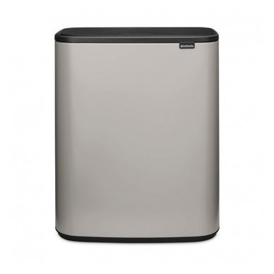 Coș de gunoi Brabantia Bo Touch 1010456, 2x30 L, Deschidere lină și silențioasă, Deschidere largă, Gri