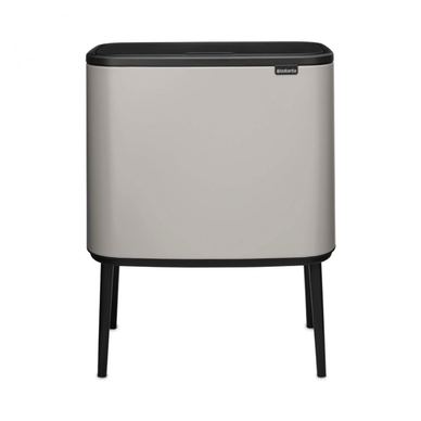 Coș de gunoi Brabantia Bo Touch 1010454, 3x11 L, Deschidere lină și silențioasă, Gaură mare, Gri