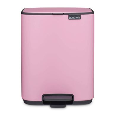 Coș de gunoi Brabantia Bo Pedal 1010445, 7 L, închidere lină, bază cauciucată, roz