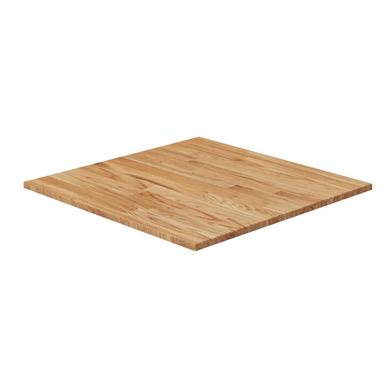 Smeđa kvadratna ploča stola 80x80x1,5cm tretirano hrastovo drvo