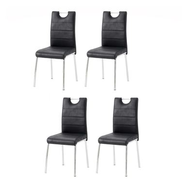 Scaun ROM 42x54x97 cm Set de 4 negru