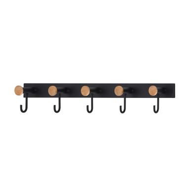Dulapuri de perete si carlige, Venys, 5 carlige, negru, maro