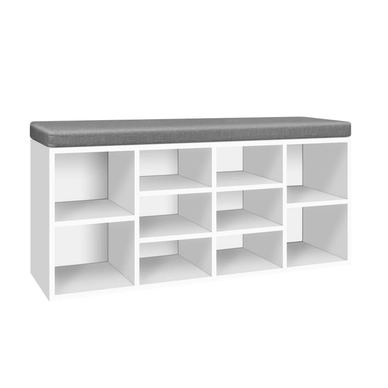 Schuhrgal Stat, alb si gri, 104x30x45 cm, cu placa de acoperire captusita