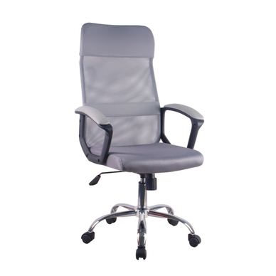 Casa vital Scaun de birou jarana, gri, 60x66x108/118 cm, rotativ si reglabil in sus, tesatura de retea, cotiere solide, suportur