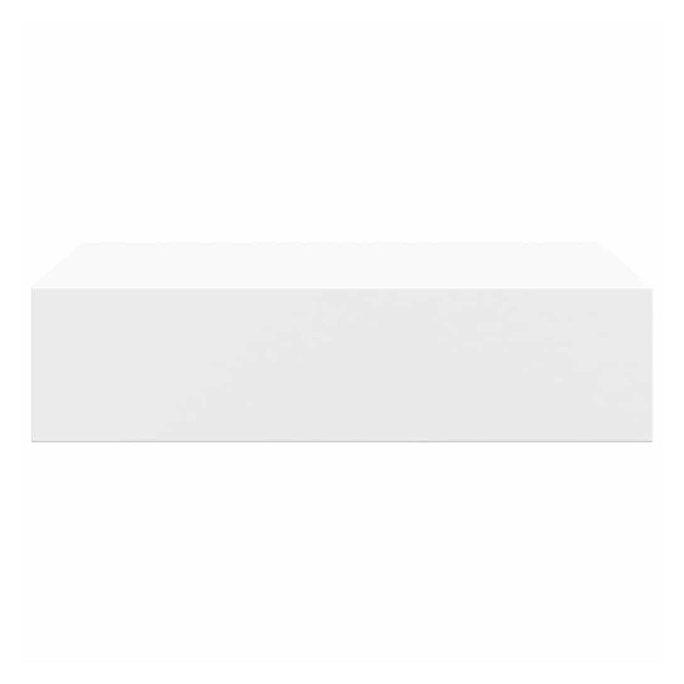 Raft de perete cu sertar, alb, 40x23,5x10 cm, MDF - 6