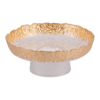 Suport pentru tort, VdE Tivoli 1996, 100% sticlă, 25x10 cm, Gold