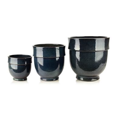 Keramičke osnove od vlaknaste gline MONDEX HEVRA 43x43x44 cm, 34x34x35 cm, 24x24x25 cm, sive, set 3 kom
