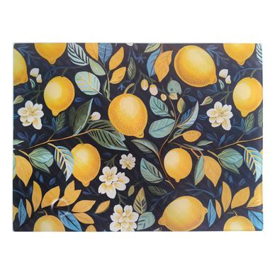 Aria Placaj de Sticlă pentru Bucătărie 40x30 cm, Model Lămâi